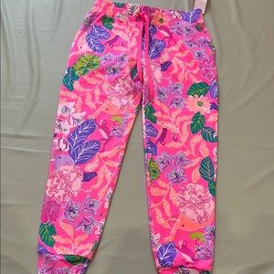 Lilly Pulitzer Pink Floral Pants Lillabeth UPF 50+ Pant